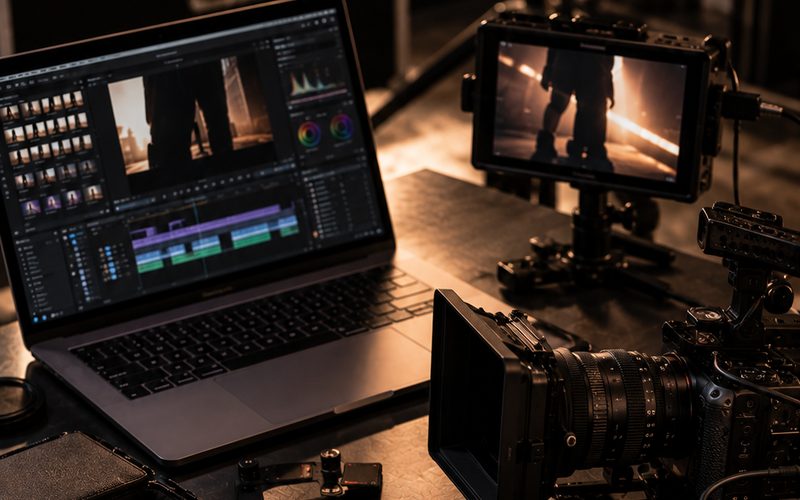Videomaker che riprende un evento